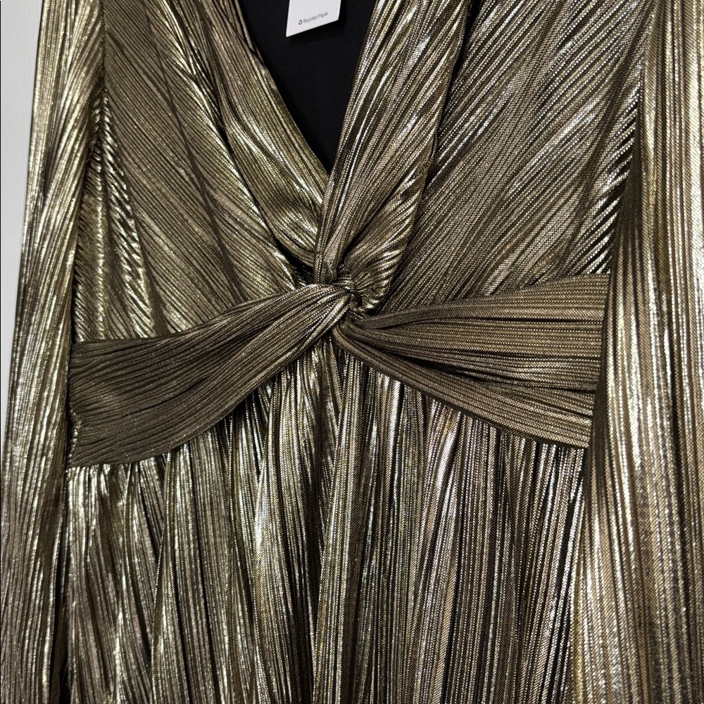 Ricki's Shimmering Gold Long Sleeve Dress - Picture 5 of 6